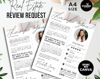 Demande d'avis d'un client dans le domaine de l'immobilier Demande d'avis d'un client de l'entreprise Témoignages de clients entrepreneurs E-mails immobiliers Marketing immobilier Canva