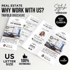 Real Estate Introduction Brochure Why Work With Us Brochure Agent  Real Estate Brochure Real Estate Marketing Agent Intro Brochure Canva