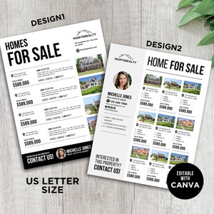 Real Estate Multiple Listing Flyer Bundle Homes for Sale Flyer New ...