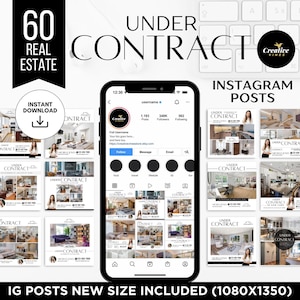 Real Estate Under Contract Instagram Posts Social Media Post Templates Real Estate Under Contract Instagram Post Under Contract Social Media