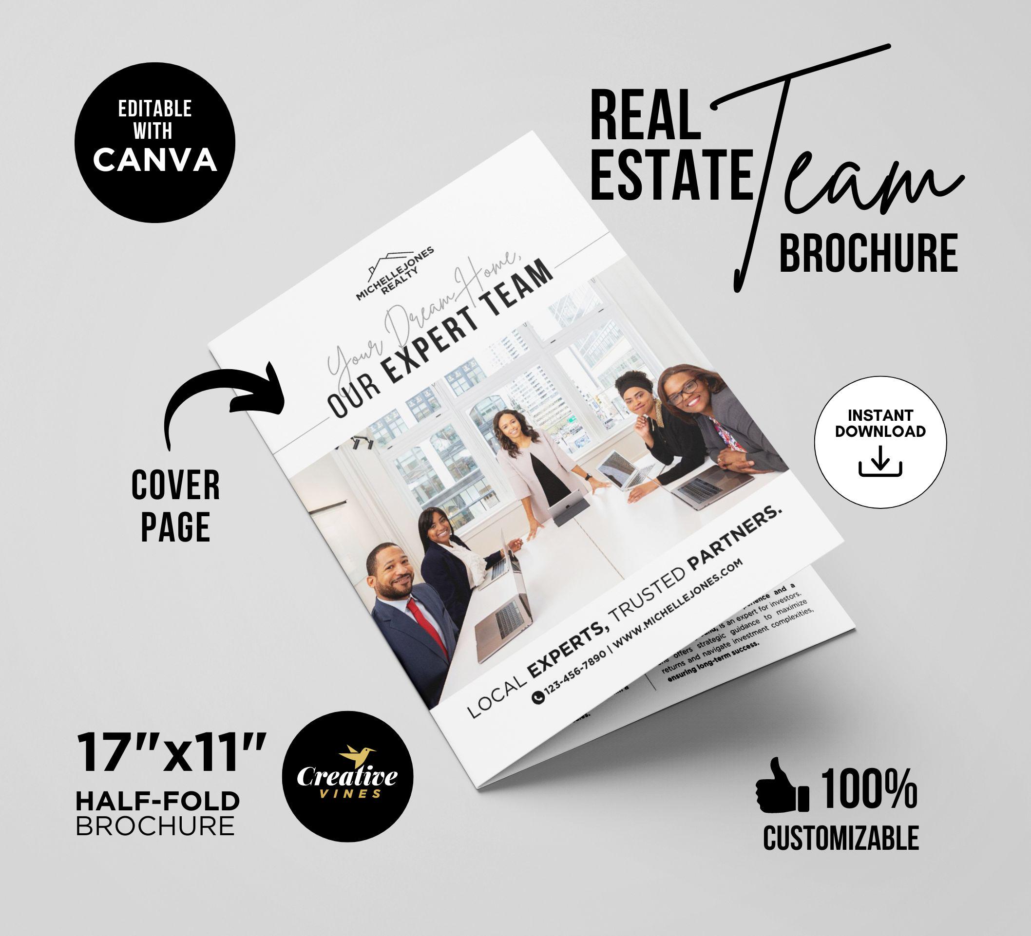 Real Estate Template Agent Bio Brochure Template Real Estate Team Real ...