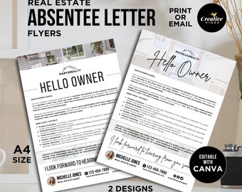Absentee Letter Absentee Owner Letter Real Estate Letter Template Real Estate Marketing Rental property management letter Prospecting Letter