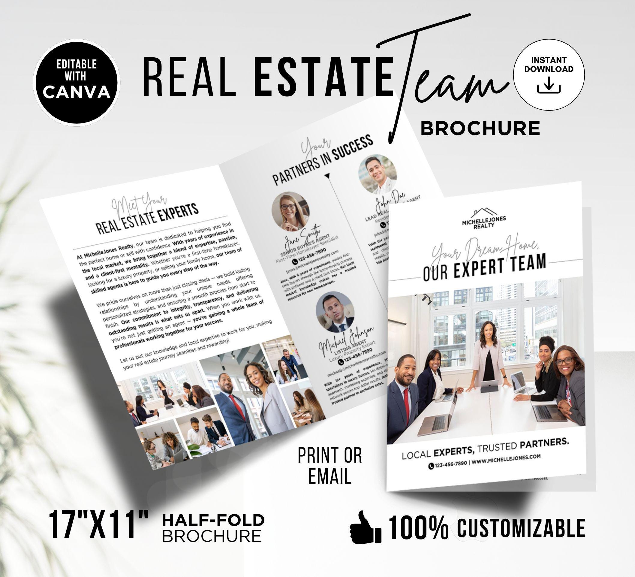 Real Estate Template Agent Bio Brochure Template Real Estate Team Real ...