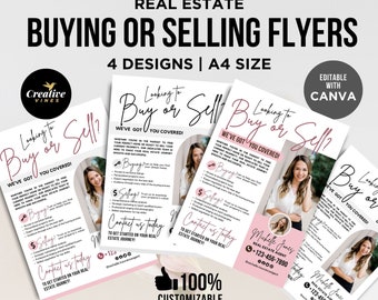 Real Estate Buying or Selling Flyer, Hello Neighbor Letter, Farming Flyer, Introduction Farming Flyer Marketing, Real Estate Marketing Canva