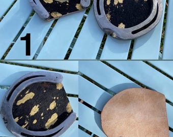 Cowhide Coasters (set of 2)