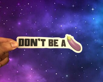 DON'T be a D*CK 6.75x1.25 Sticker-High Quality Matt Vinyl and Waterproof - For laptop, fridge or car. Great gift.