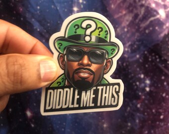 DIDDLE Me THIS Sticker-3.00x2.25 High Quality Matt Vinyl and Waterproof - For laptop, fridge or car. Great gift.