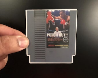 PUNCHOUT 2.75x3.0 Sticker, label, NES gift, video game sticker!