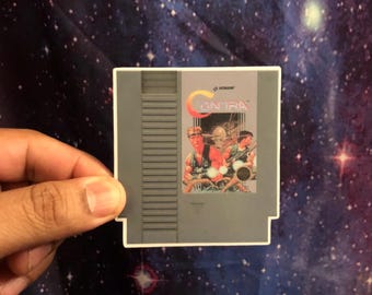 CONTRA 2.75x3.0 Sticker, label, NES gift, video game sticker!