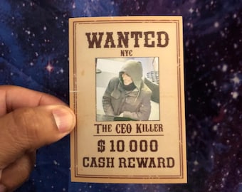 CEO Un-Aliver Wanted Poster STICKER 2.75x4.00 inch- High Quality Matt Vinyl and Waterproof - For laptop, fridge or car. Great gift.