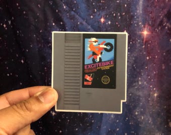 EXCITEBIKE 2.75x3.0 Sticker, label, NES gift, video game sticker!