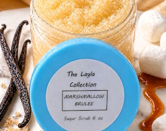 Marshmallow Brulee Sugar Scrub | Silky Exfoliating Scrub | Soft Smooth Skin | Warm Sweet Scent