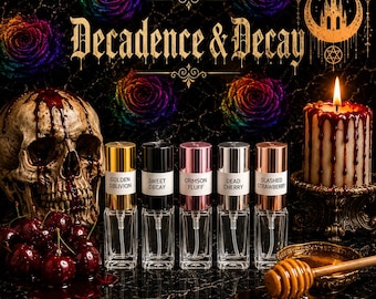 Decadence & Decay Oil and Perfume Spray | Gothic Gourmand Fragrance Collection