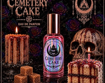 Cemetery Cake Perfume Oil and Spray | Vanilla Sugar, Musk & Dirt Fragrance | Gothic Gourmand Perfume