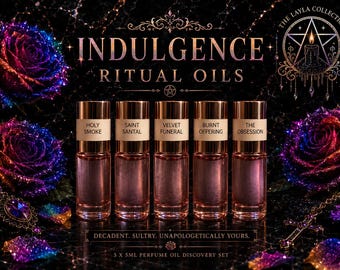 Indulgence Ritual Oils | Gothic Gourmand Perfume Oil Discovery Set