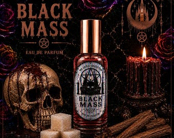 Black Mass Perfume Oil and Spray | Dark Vanilla Sandalwood Fragrance | Gothic Gourmand Perfume