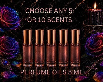 Pick Your Perfume Oil Discovery Set | Choose Any 5 or 10 Scents | 5ml Rollerball