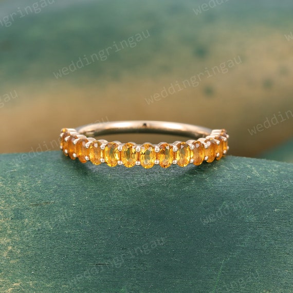 Citrine sale anniversary band