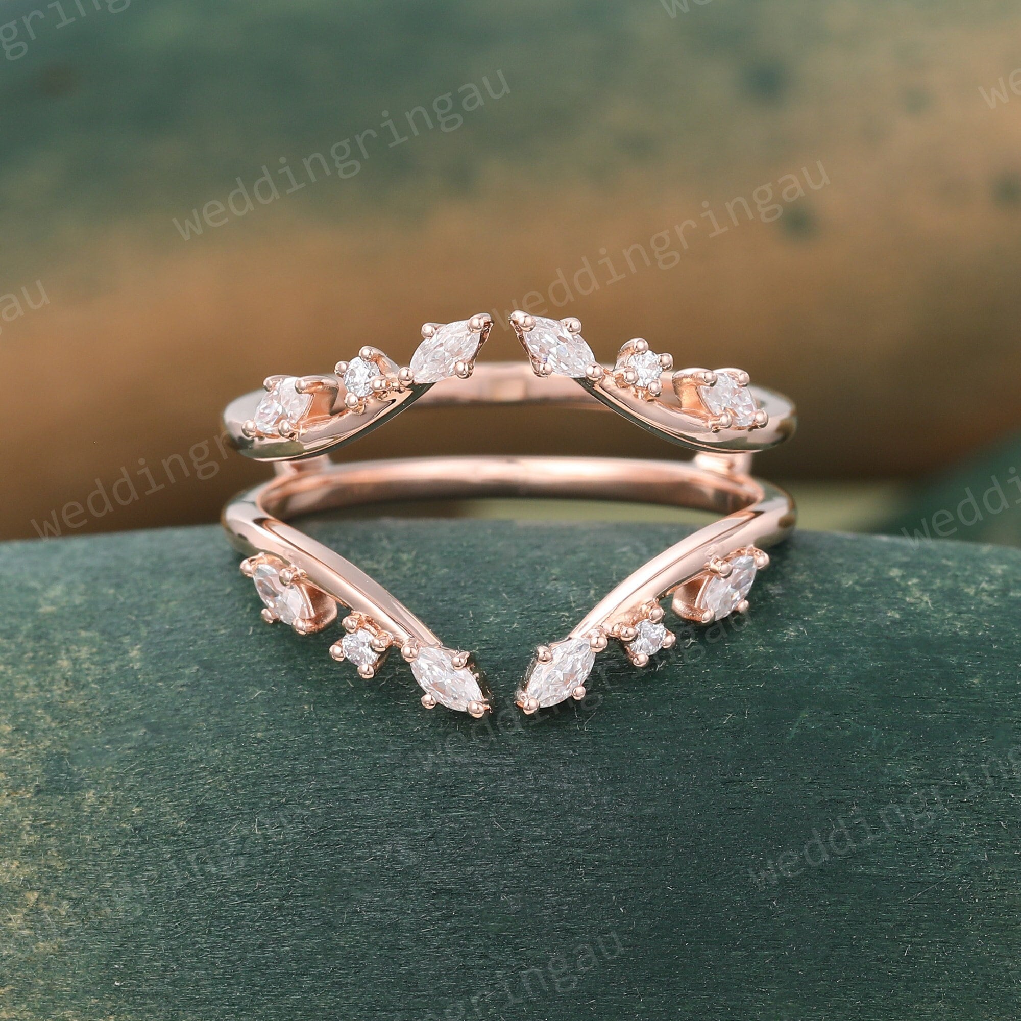 Stunning 1.00 CT Round Cut Diamond // Solitaire Enhancer Engagement Wrap  Ring // Wedding Guard Ring // 14K Rose Gold Finish - Etsy Australia