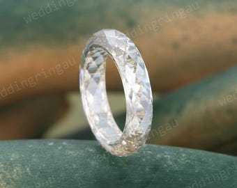 Briolette Cut Moissanite Wedding Band Unique Full Eternity Moissanite Engagement Band Men Women Dainty Art Deco Stacking Matching Band