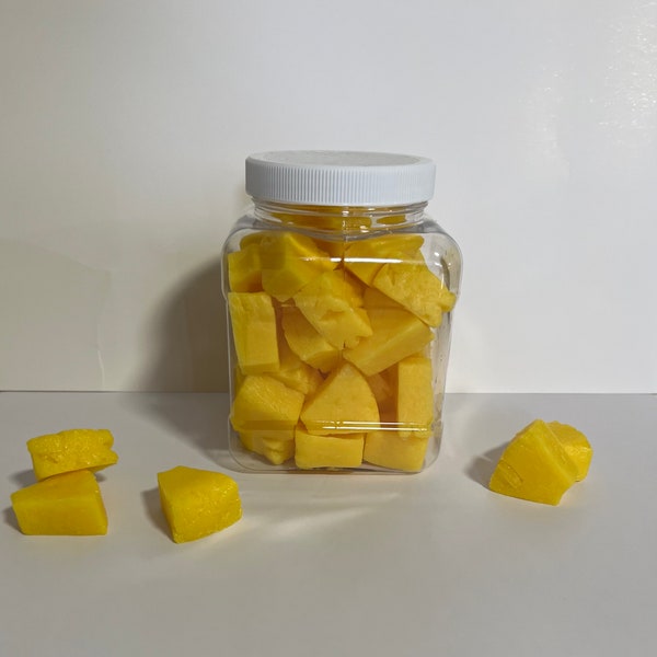 Pineapple Chunks Wax Melts | Embeds | Candle Embeds | Fake Food | Fake Fruit | Dessert Candle Embed | Fruit Embeds For Candle