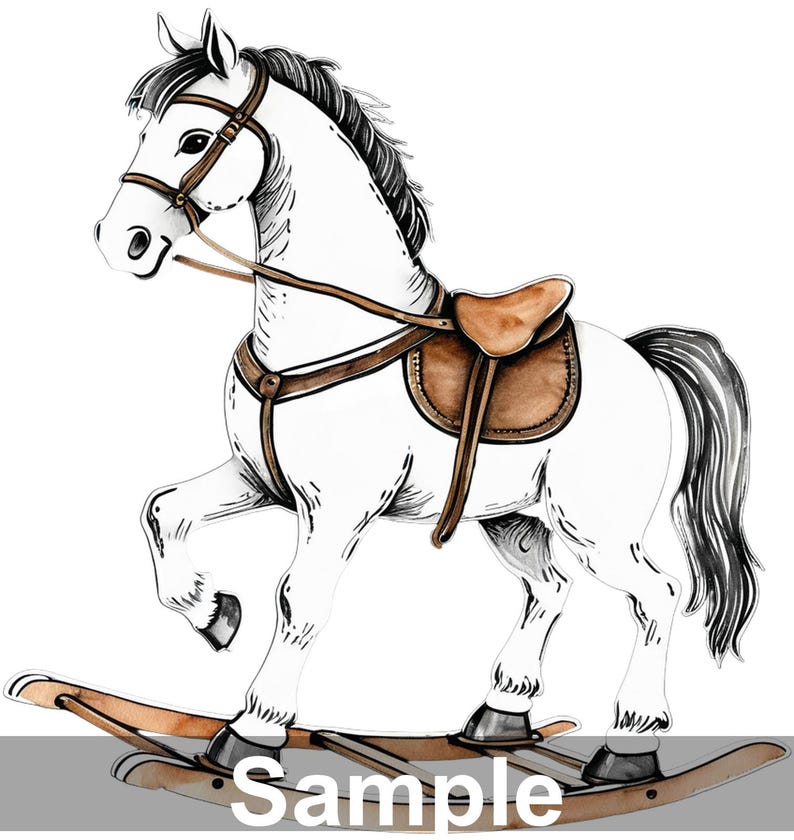 Christmas Sketch Pngs, Loose Ink & Watercolor (50 Playful Holiday ...