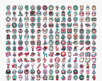 Mid-Century Modern Kitschmas SVG Clipart Bundle - 200 Atomic Age Retro Designs