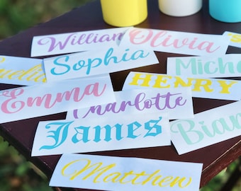 Vinyl Sticker, Name Sticker, Custom Name Decal, Decals, Vinyl Decal, Name Decals, Vinyl Name Decal, Personalize, Custom, School, Tumbler