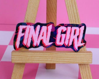Final Girl Slasher Holographic Horror Movie Decal Sticker Laptops Phones Journals