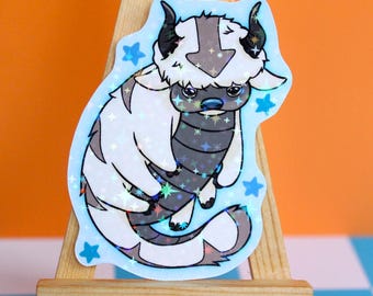 ATLA Sky Bison Glitter Decal for Laptops Phones Tablets Bottles Journals Kindles