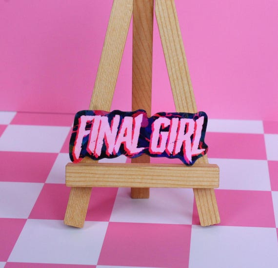 Final Girl Slasher Holographic Horror Movie Decal Sticker Laptops Phones Journals