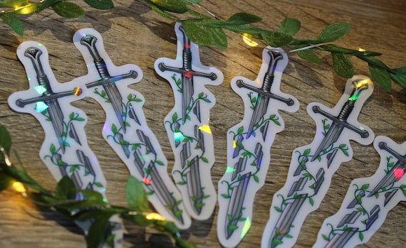 Narsil Sword Holo Sticker: Lord of the Rings Cracked Ice Decal