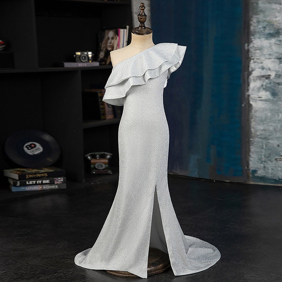 BNY Corner Flower Girl Dress – Sequin & Beaded Silver/Black Dress For Special Occasions - View #2