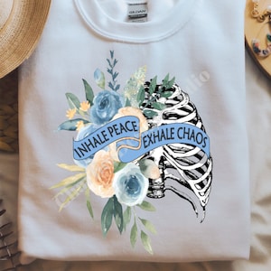 Inhaleer vrede uitademing Chaos PNG, Innerlijke vrede PNG, Vrouwen Inspiratie Sublimatie, Tshirt Sublimatie, Adem PNG, Kleine Bedrijven Gebruik