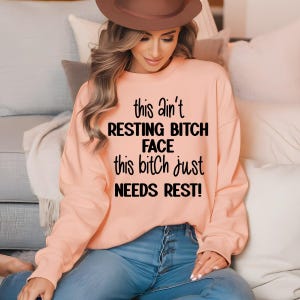 Visage de chienne au repos PNG SVG JPG, Png sarcastique, Svg maman fatiguée, formats groupés, Png pour sublimation, visage méchant Png, téléchargement numérique, Svg