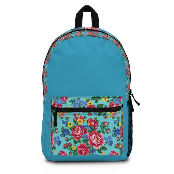 Turquoise backpack for school hotsell
