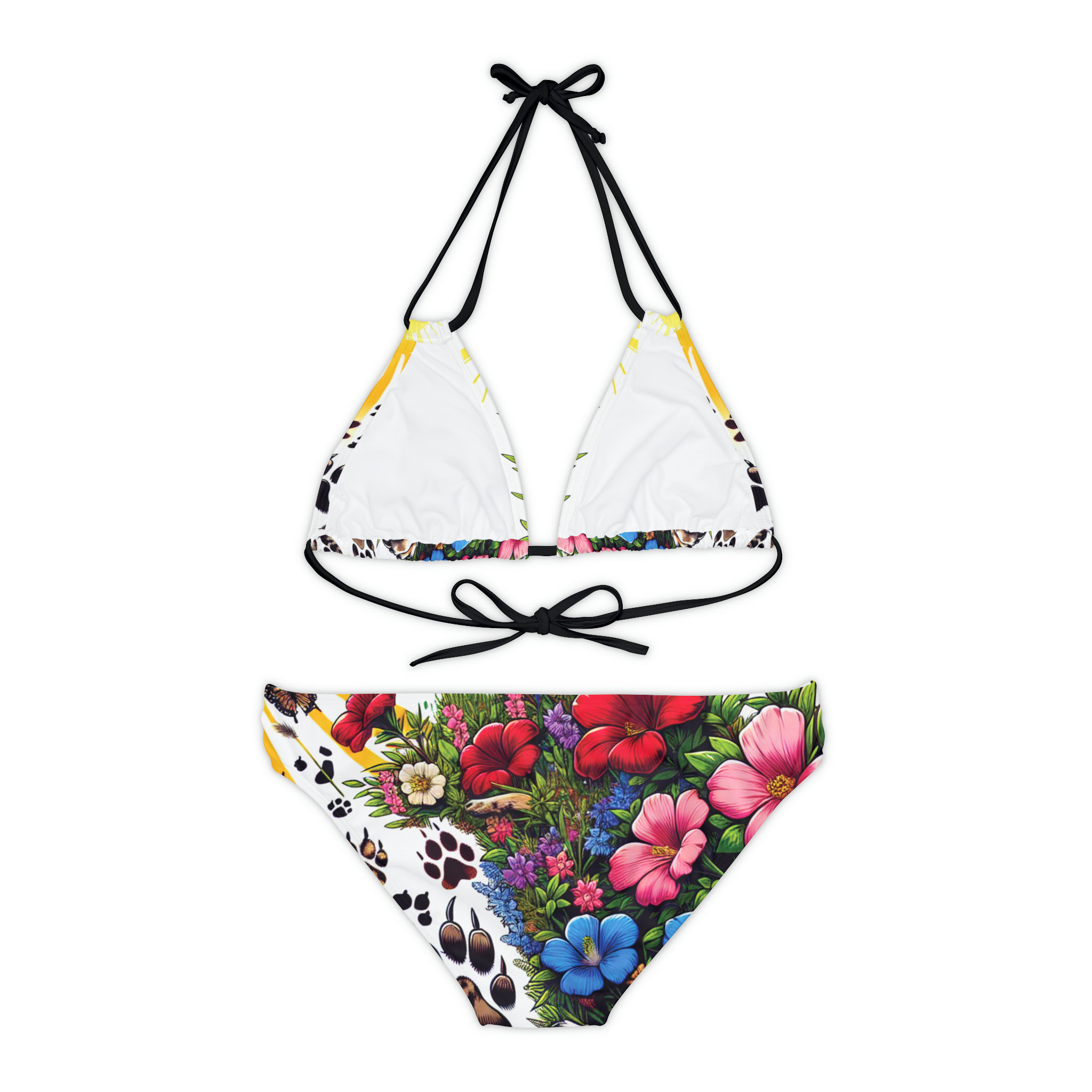 Bird | Print Wrap 3-Piece Bikini Set