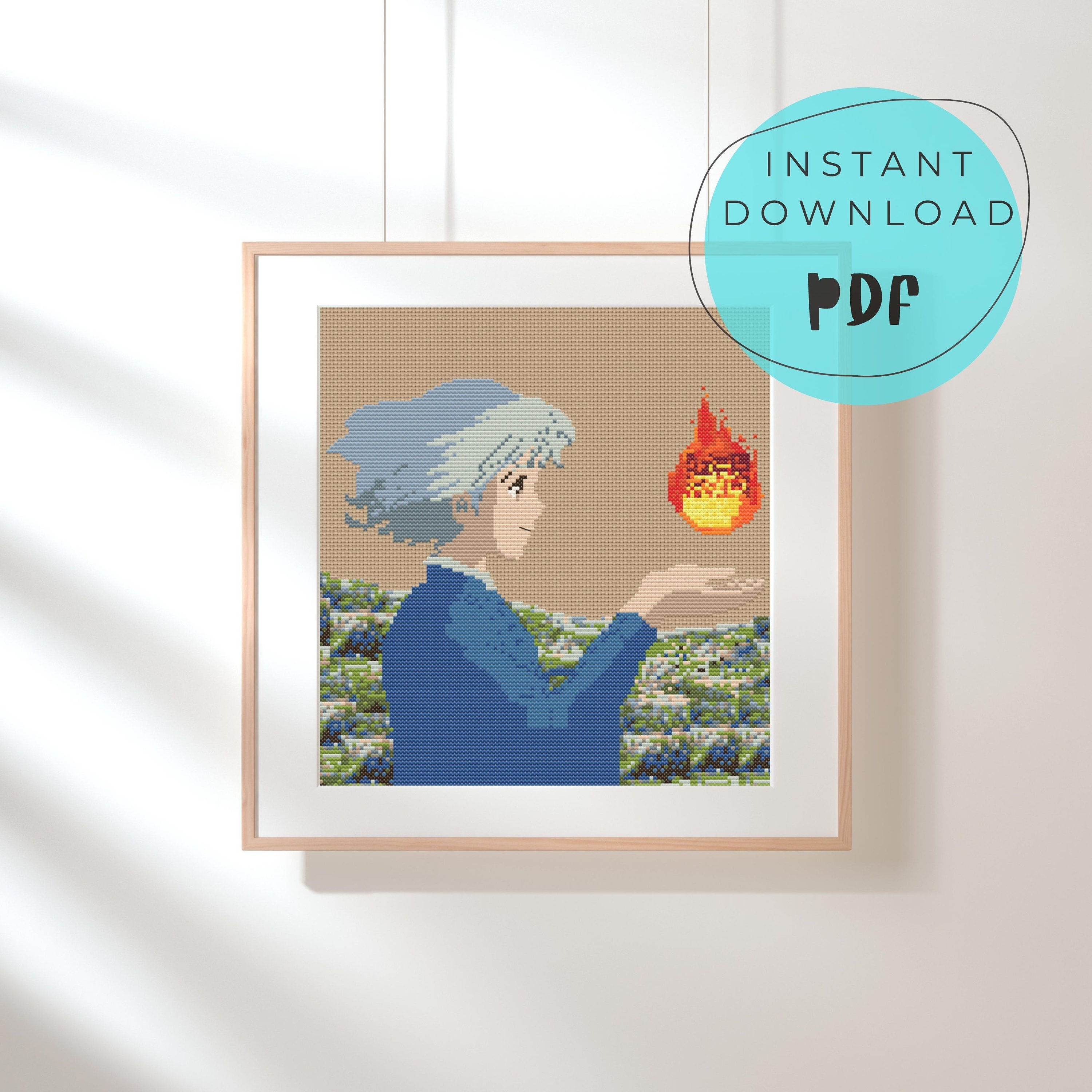 Howl's Moving Castle Cross Stitch Sampler I Instant - Etsy Australia