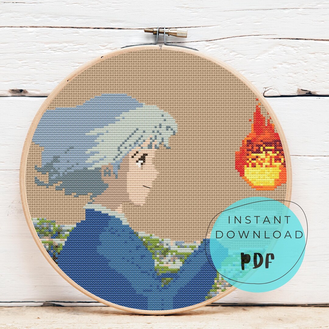 Howl's Moving Castle Cross Stitch Sampler I Instant - Etsy Australia