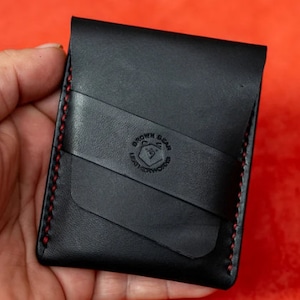 Vertical Flap Wallet | Handmade Edc Leather Wallet | EDC Leather Card Holder