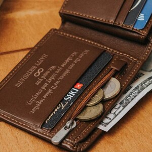 Leather wallet, Valentines gift unique gifts for men, mens wallet personalized