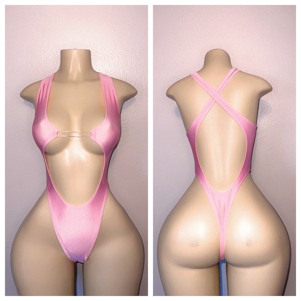 Exotic Dancewear  cutout ONE PIECE with cross back