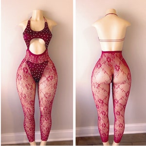 Exotic Dancewear ROMPER LEGGING with CUTOUT with stones