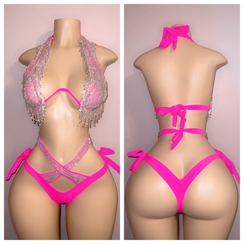 Exotic Dancewear BEDAZZLED BRA SET Etsy