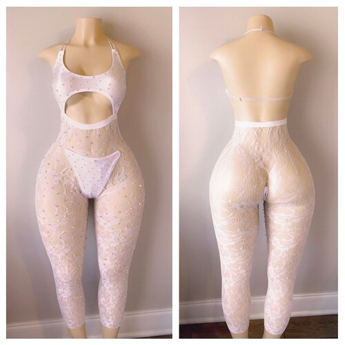 Exotic Dancewear shops ROMPER LEGGING with CUTOUT