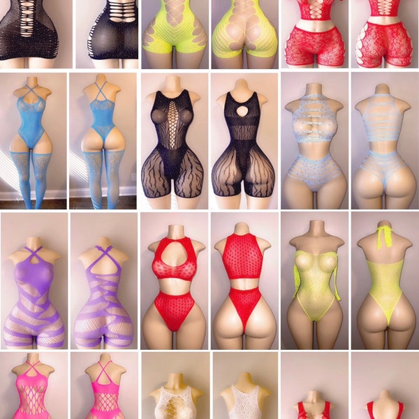 Exotic Dancewear fishnet wholesale 10 piece