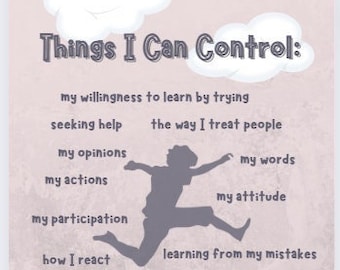 Things I Can Control Motivational Classroom Poster