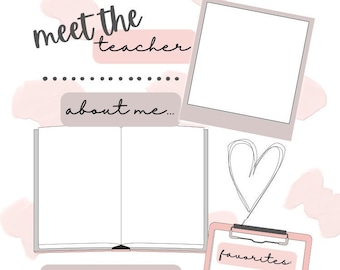 Simple Blush Pink Meet the Teacher Template