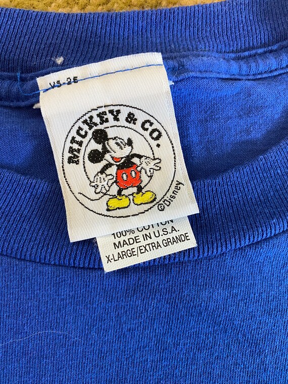 Vintage 90's Disney Mickey Mouse embroidered sing… - image 3