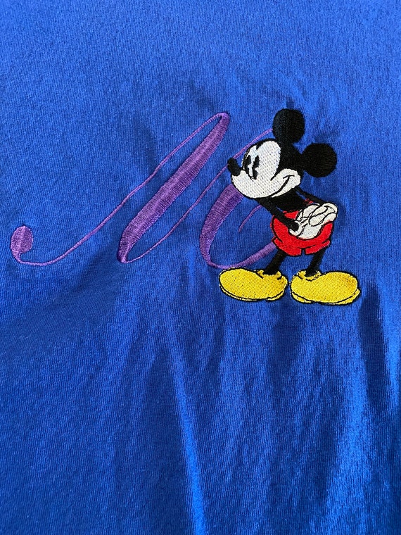 Vintage 90's Disney Mickey Mouse embroidered sing… - image 2